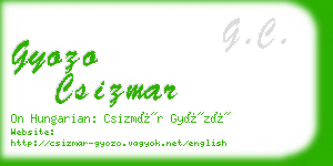 gyozo csizmar business card